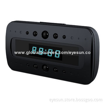 Hidden Camera Clock with Fashionable Appearance, 1,920 x 1,080P Resolution
